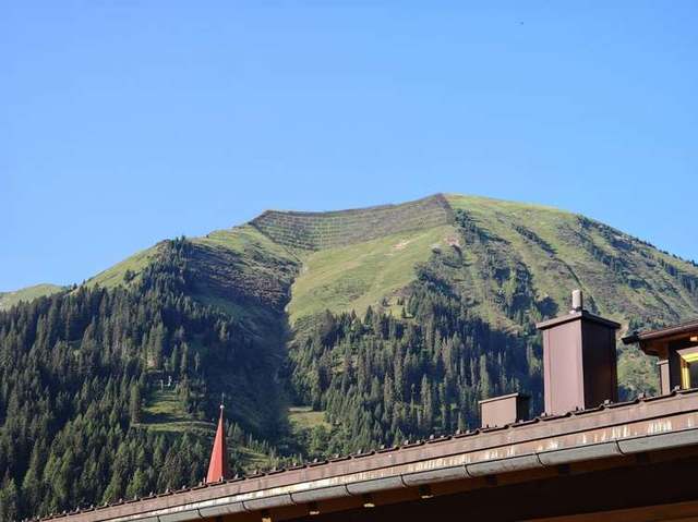 Blick über Berwang mit Blumen und Bergpanorama